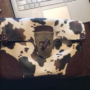 Cowprint handbag purse